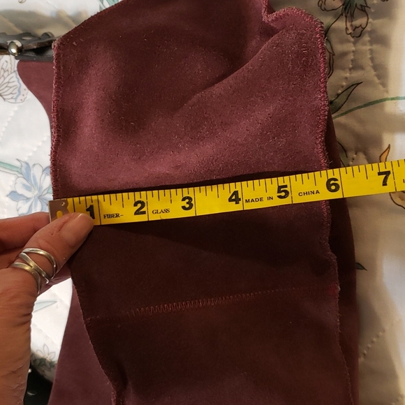 Wilsons Leather Maroon and Black Hobo Bag - Picture 8 of 16